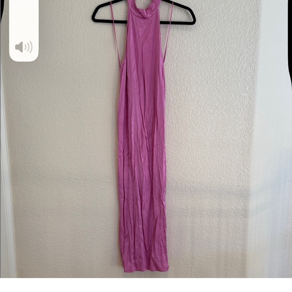 Zara Pink Satin Dress - Picture 5 of 7